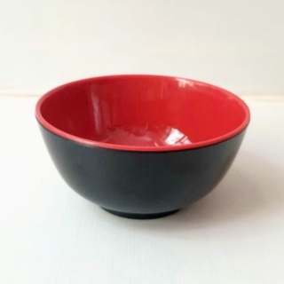 Chén cơm nhựa melamine FATACO cao cấp 2 lớp Đỏ Đen (CO02)