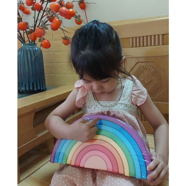 Bộ xếp hình cầu vồng 9 thanh kích thước lớn
