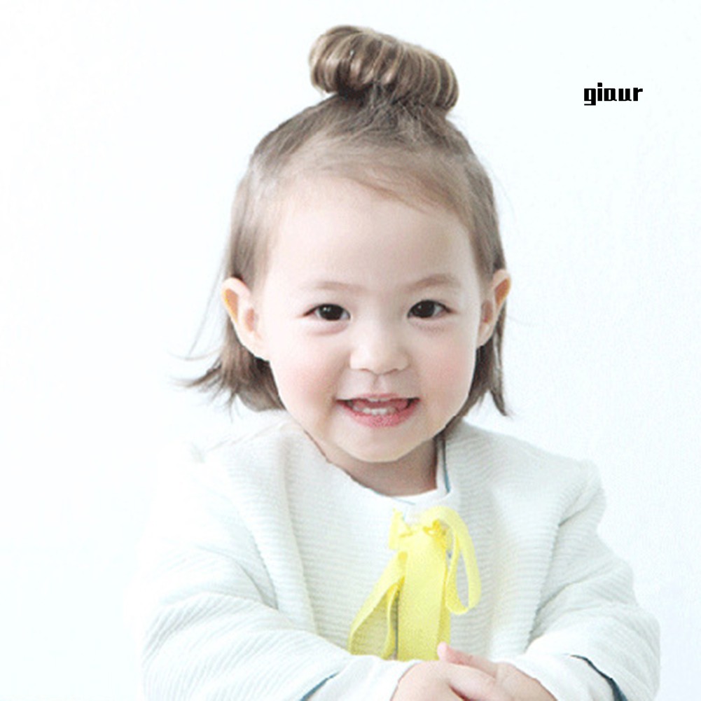 Búi Tóc Giả Xoăn Gợn Sóng Cho Bé Gái