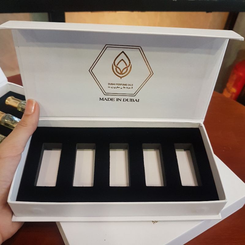 Hộp dubai - Hộp đựng set 5 chai dubai