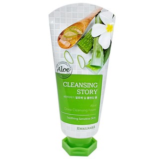 Sữa rửa mặt lô hội kwailnara aloe deep cleansing foam hàn quốc 120ml - 0514775
