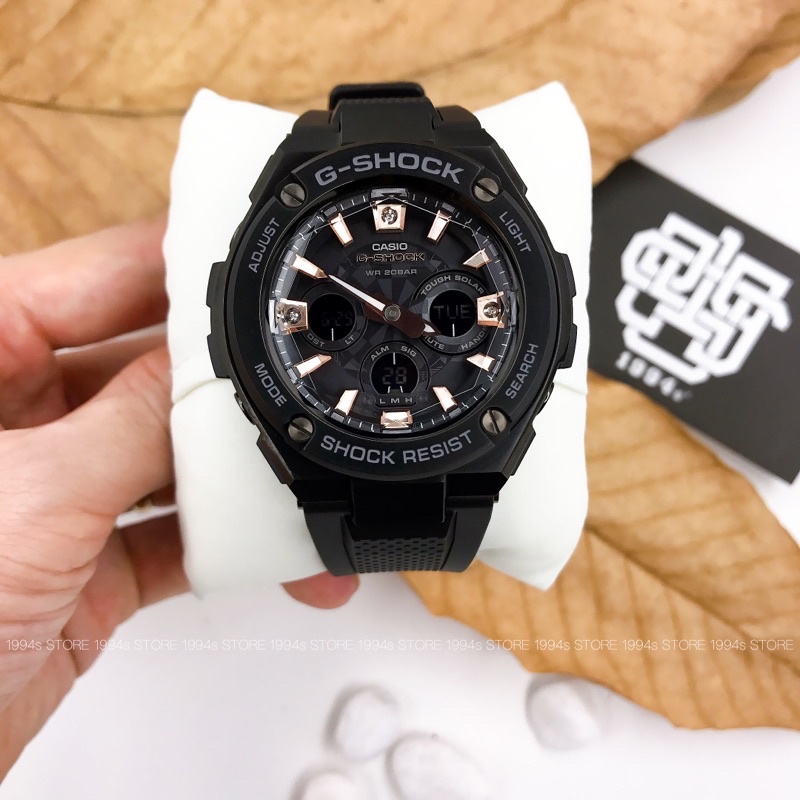 Đồng hồ nam Casio G-SHOCK GST-S310 / GST-S310BDD-1A đính kim cương thật, chống va đập chính hãng