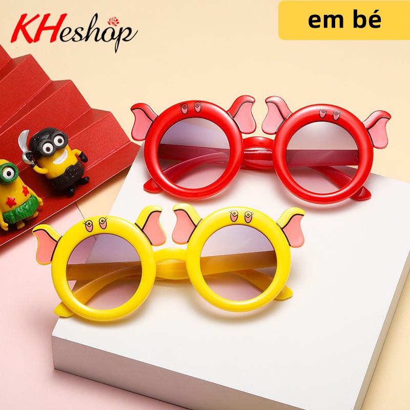 Kính Hoạt Hình bé Voi xinh xắn dễ thương, nhiều màu lựa chọn cho Trẻ Em mã Y1623