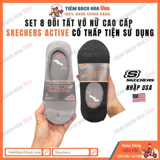 Combo 8 đôi tất nữ SKECHERS, PUMA chính hãng cao cấp cổ ngắn thoáng mát phù hợp thể thao, chạy bộ