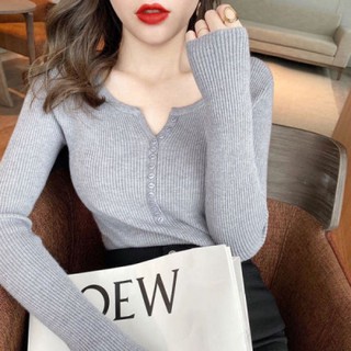 Áo len tăm nữ cổ tròn dài tay chất mềm mịn hàng quảng châu cao cấp
