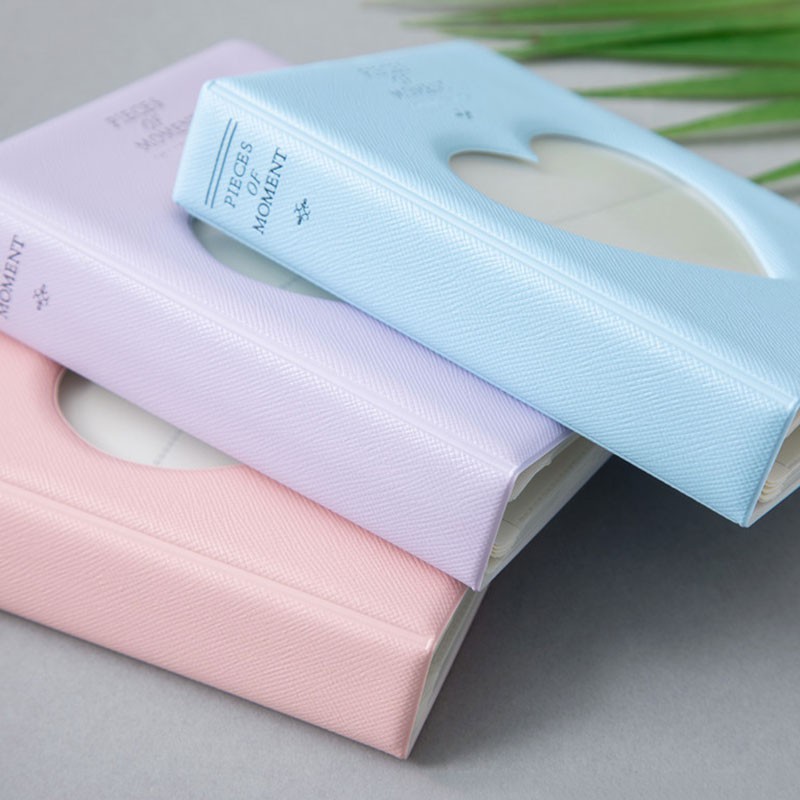 Album 3 inch một trang hai túi có thể đựng 64 ảnh hình trái tim rỗng