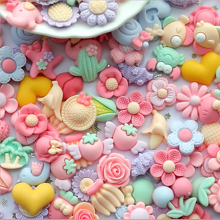 10 Miếng nhựa nhiều màu sắc dùng làm trang sức thủ công cho trẻ em