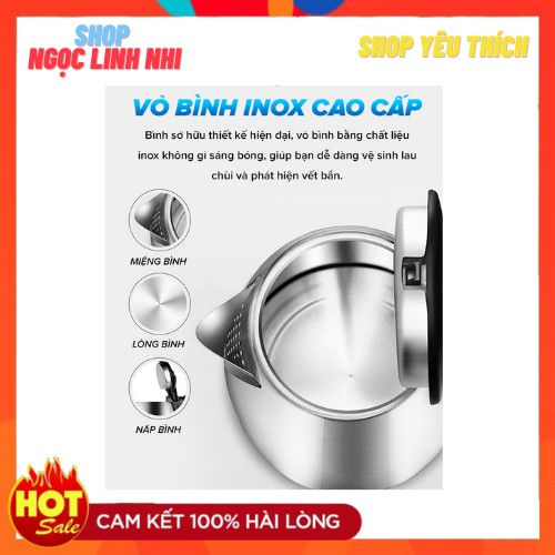 Ấm Đun Siêu Tốc Asanzo SK1800 dung tích 1.8 Lít 1500W  - SHOP NGỌC LINH NHI