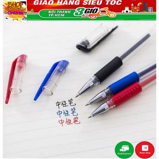 BÚT BI NƯỚC VĂN PHÒNG MỰC ĐỀU NÉT CHỮ ĐẸP - Tím , Đỏ , Đen