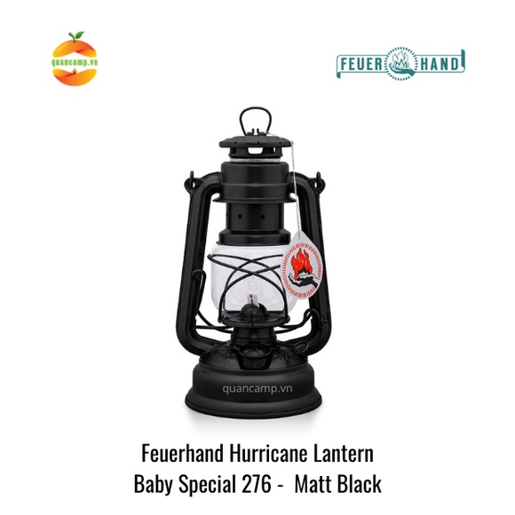 Đèn bão đèn dầu cổ điển cắm trại dã ngoại Baby Special 276 Feuerhand - Chính hãng Đức