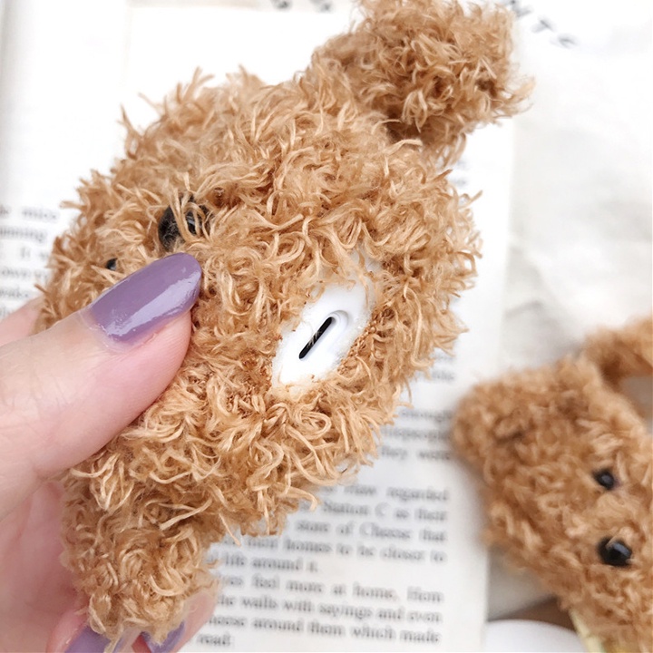 Ốp Airpods 1/2/3/Pro Chó Bông Teddy, Case Airpods dễ thương - Mã TSN338