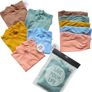 [HÀNG MỚI 2022 - SIÊU ĐẸP] Bộ Thun Len Tăm Minky Mom Dài Tay Cho Bé Cổ Cao 3 Phân Siêu Ấm (8kg-20kg)