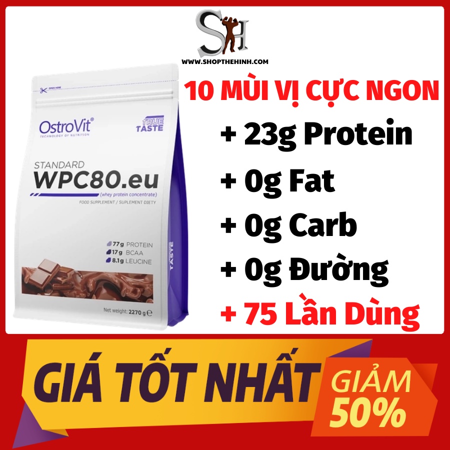 Sữa Tăng Cơ, Phát Triển Cơ, Bổ Sung Protein Ostrovit Standard WPC80 Whey