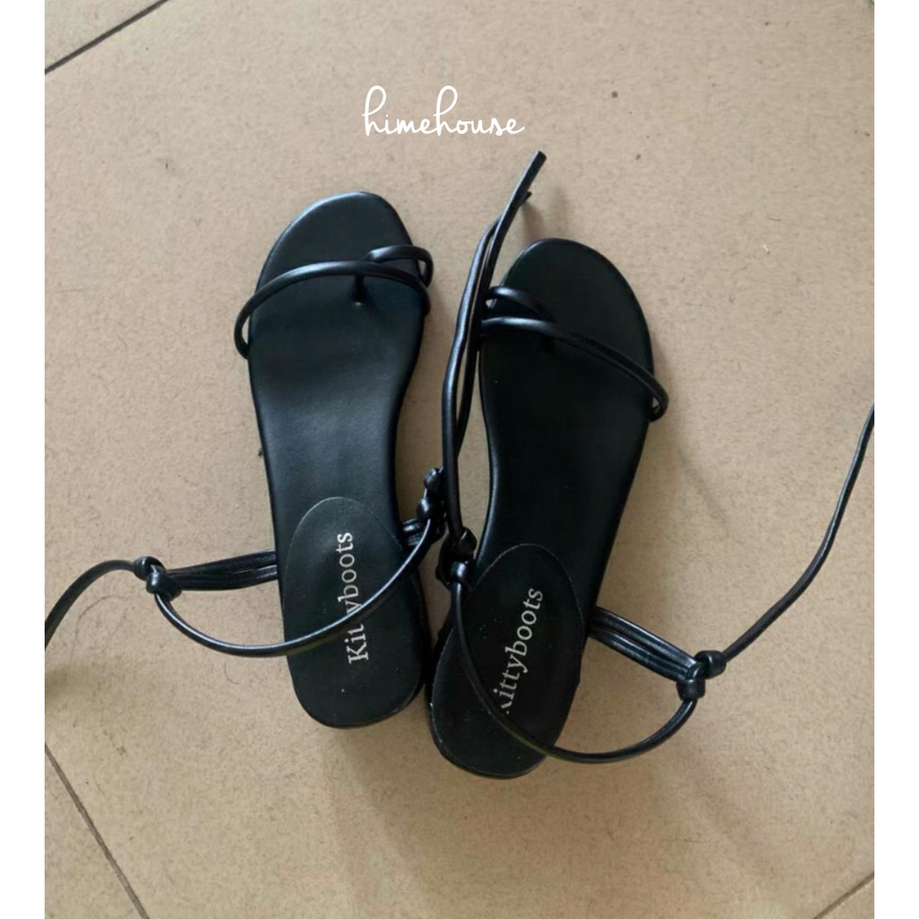 (ORDER) giày sandal phong cách hàn quốc buộc dây 2 màu _ kèm ảnh thật