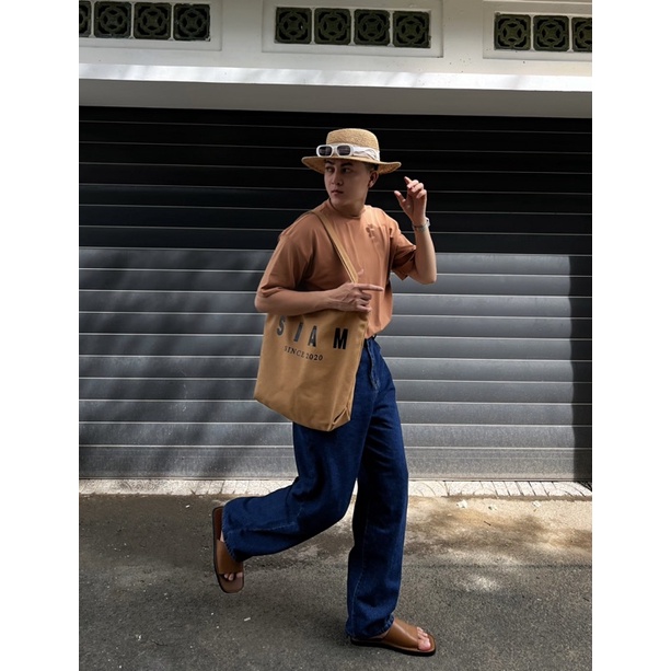 SIAM ÁO THUN NGẮN TAY PHOM RỘNG MÀU VINTAGE ĐƠN GIẢN