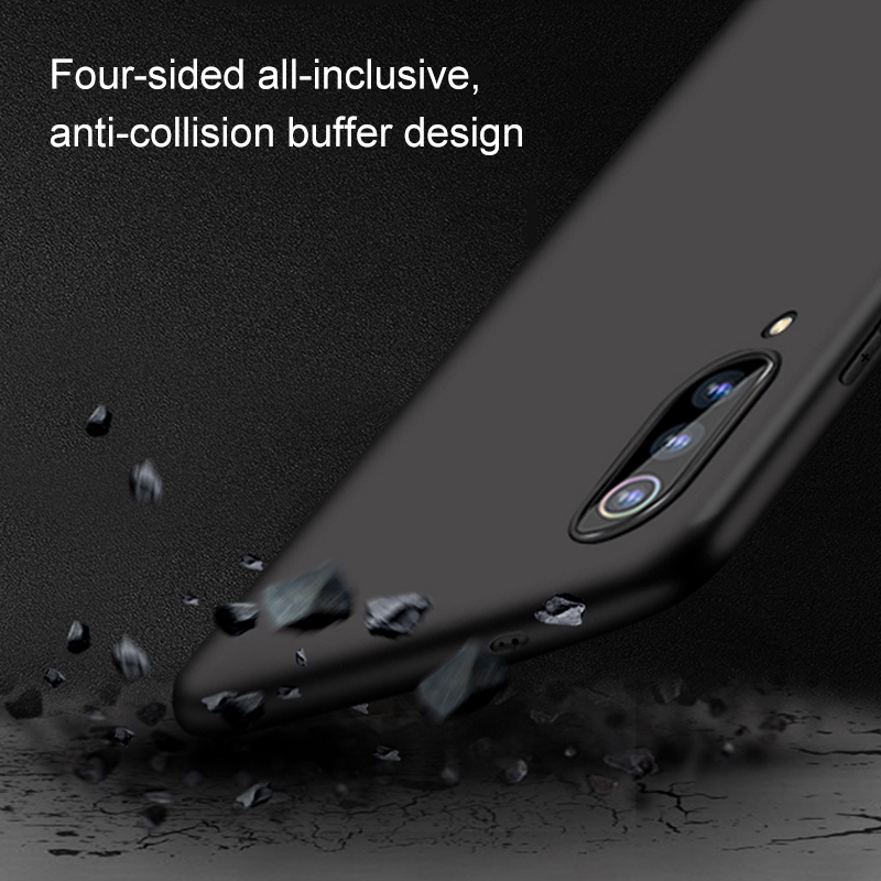 Ốp điện thoại silicone màu đen matte thời trang cho Xiaomi Redmi Note 7 6 5 Pro 7 Go 6A S2 5 Plus