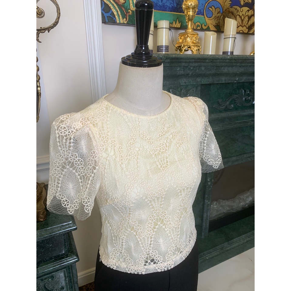 Áo Ren Nữ MY WAY Tay Bồng Dáng Ngắn Sang Trọng 3MA0507