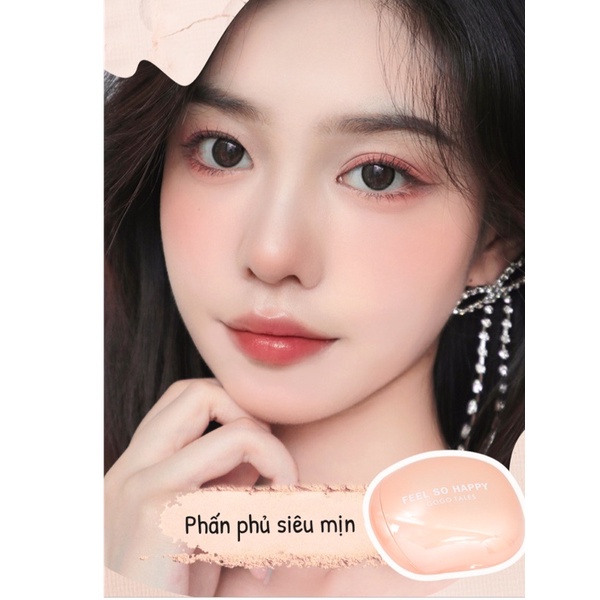 Phấn phủ Gogo Tales Peel so happy dạng nén kiềm dầu lâu trôi