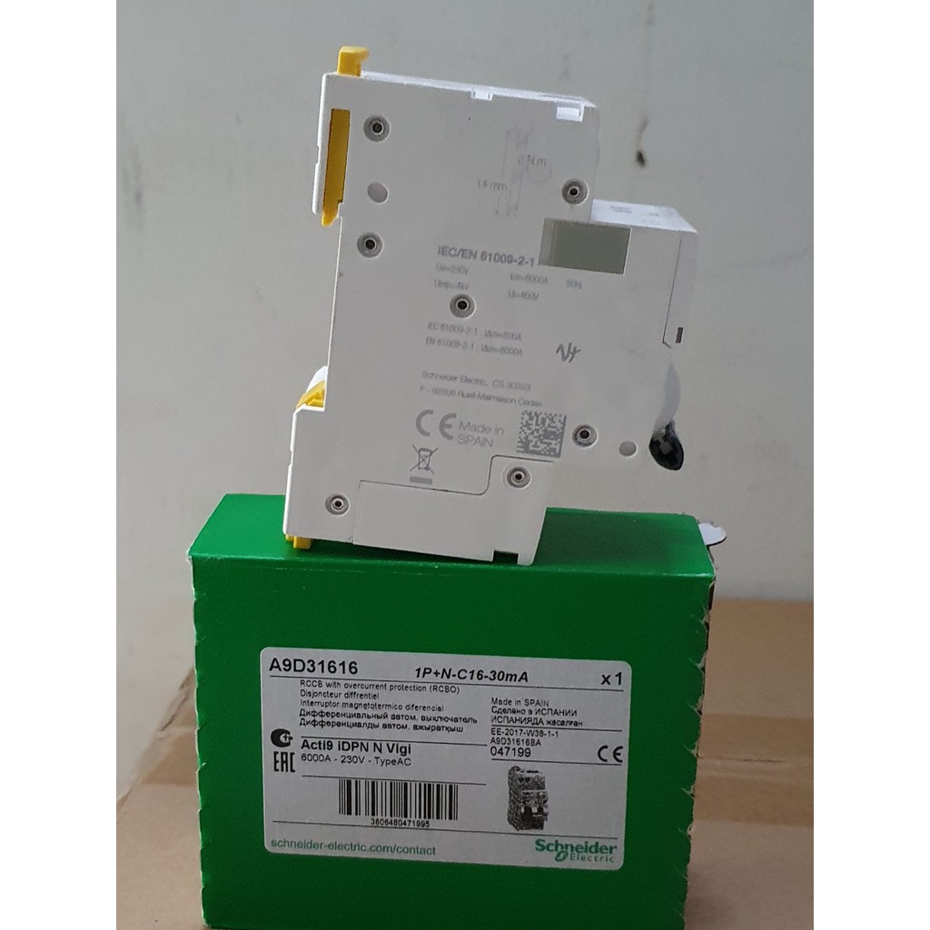 Cầu dao RCBO Schneider A9D316