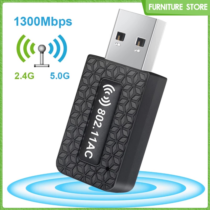 Usb Wifi 1300mbps Cho Windows Xp 7 8 8.1 10 Thẻ Mạng