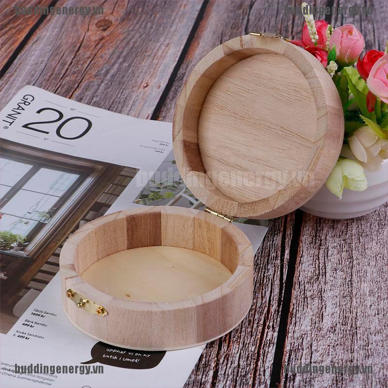 Hộp Gỗ Tròn Đựng Họa Tiết Độc Đáo