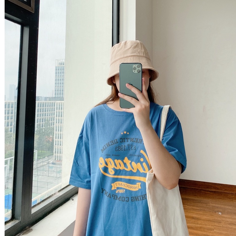 Áo Thun 3158 Vintage Tay Lỡ PEONYB Nữ [FREESHIP]  Phông form rộng oversize in hình cá tính hàn quốc đẹp ulzzang