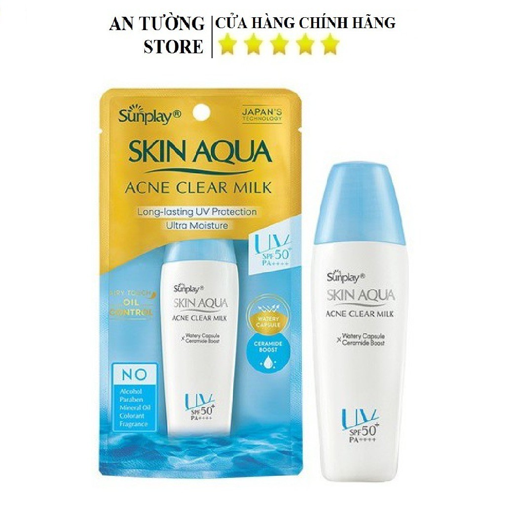 Sữa chống nắng dưỡng da ngừa mụn Sunplay Skin Aqua Acne Clear SPF 50+ PA++++