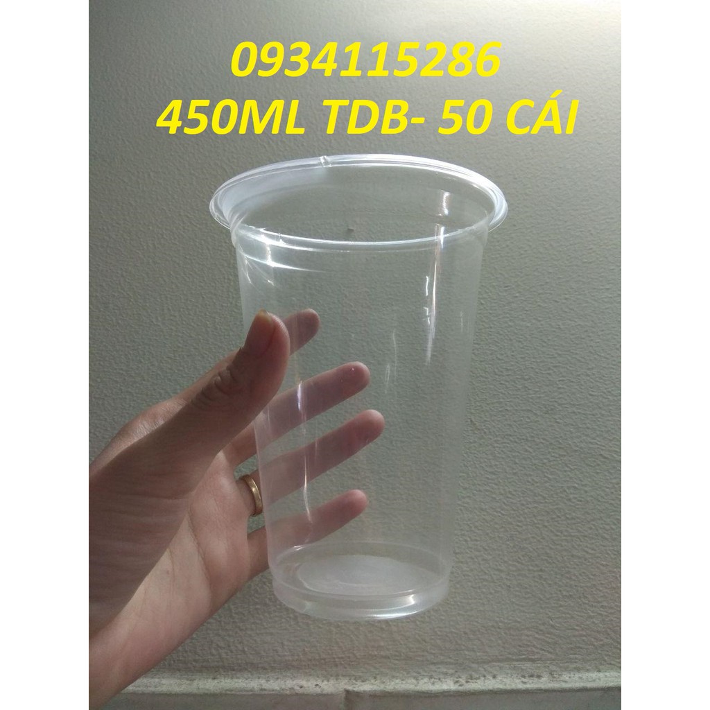 [450ml-50c]Ly nhựa PP trơn 450ml, ly nhựa dùng 1 lần, ly cafe, sinh tố, soup- LY ĐẸP!!!