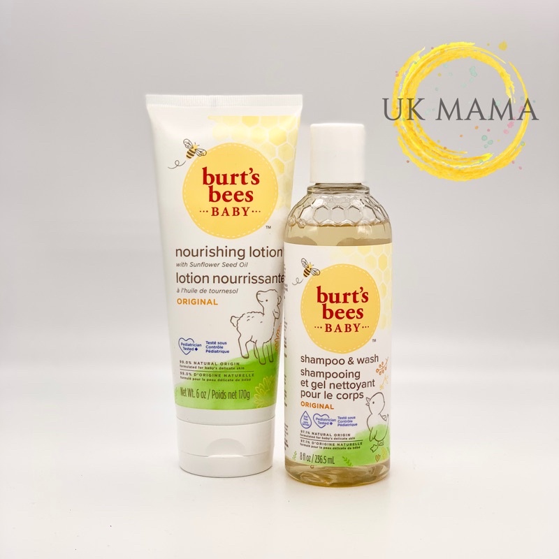 Sữa tắm gội 2in1 và kem dưỡng da cho bé Burt’s Bees Baby