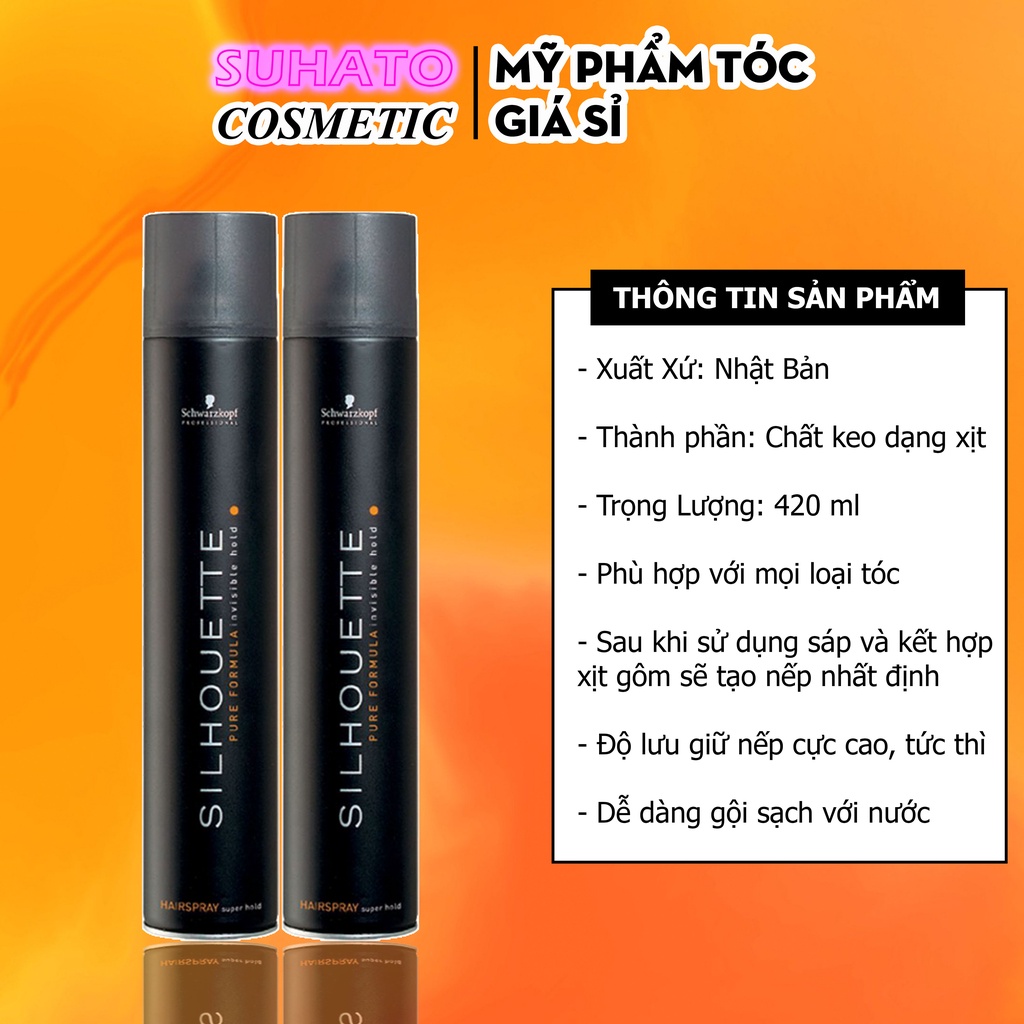 Gôm Xịt Tóc Nam Silhouette 420 ml