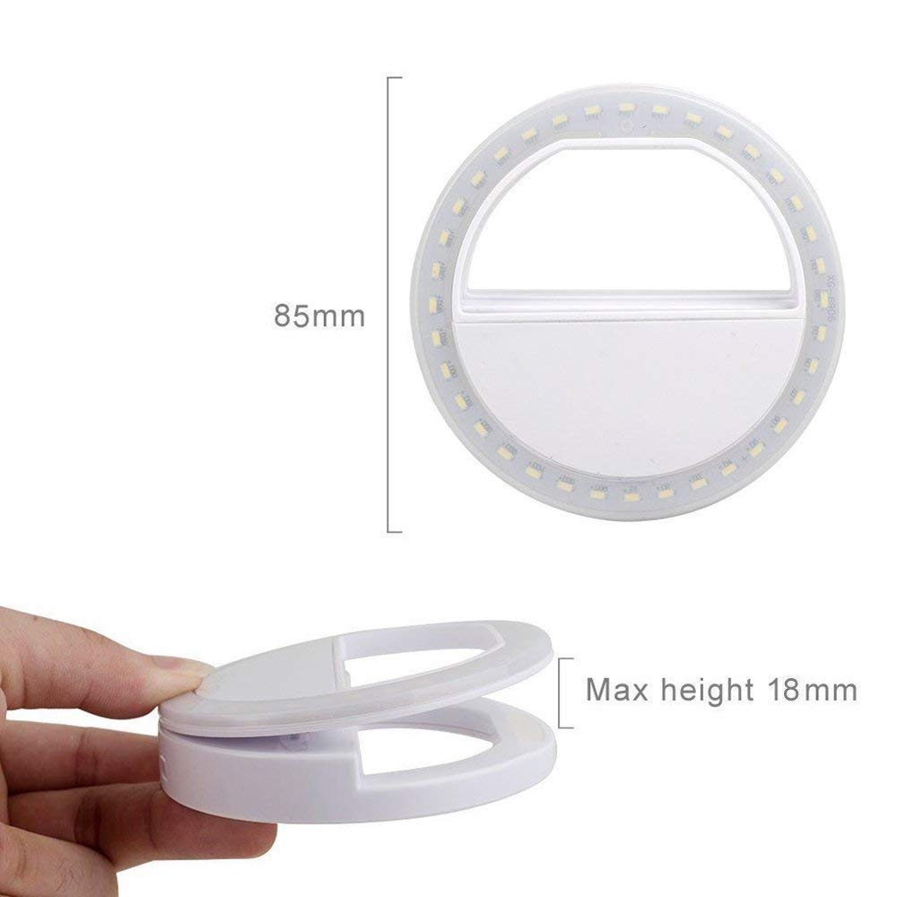 Đèn LED vòng sạc USB có thể xách tay tiện lợi dành cho iPhone X 6s 7 Samsung S8