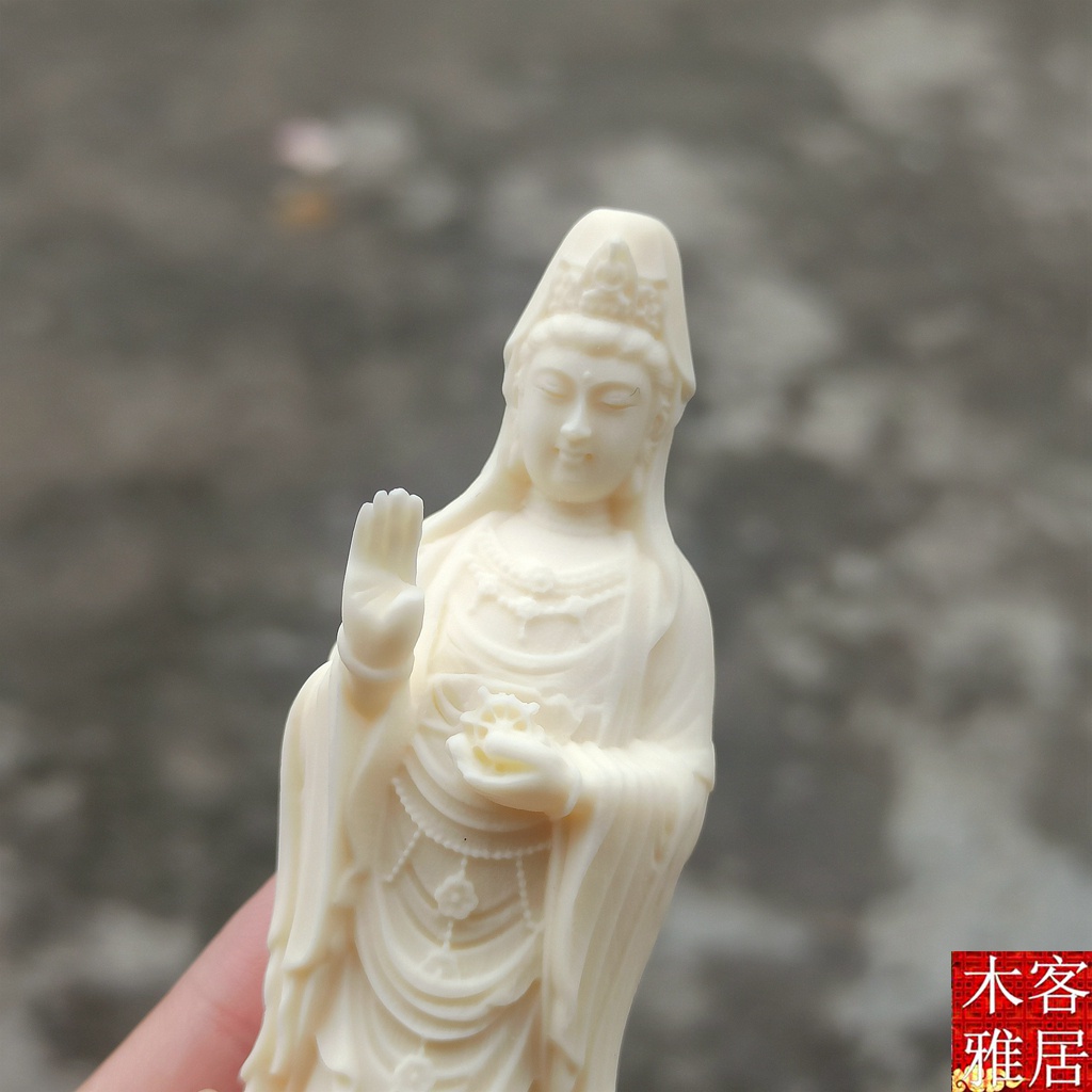 Ngà Nam Hải Quan Thế Âm Bồ Tát Tượng Phật Thủ Công Mỹ Nghệ, Đồ Trang Trí, Quà Tặng Miếng Đứng Quan Âm Dành Riêng Cho Các Hộ Gia Đình