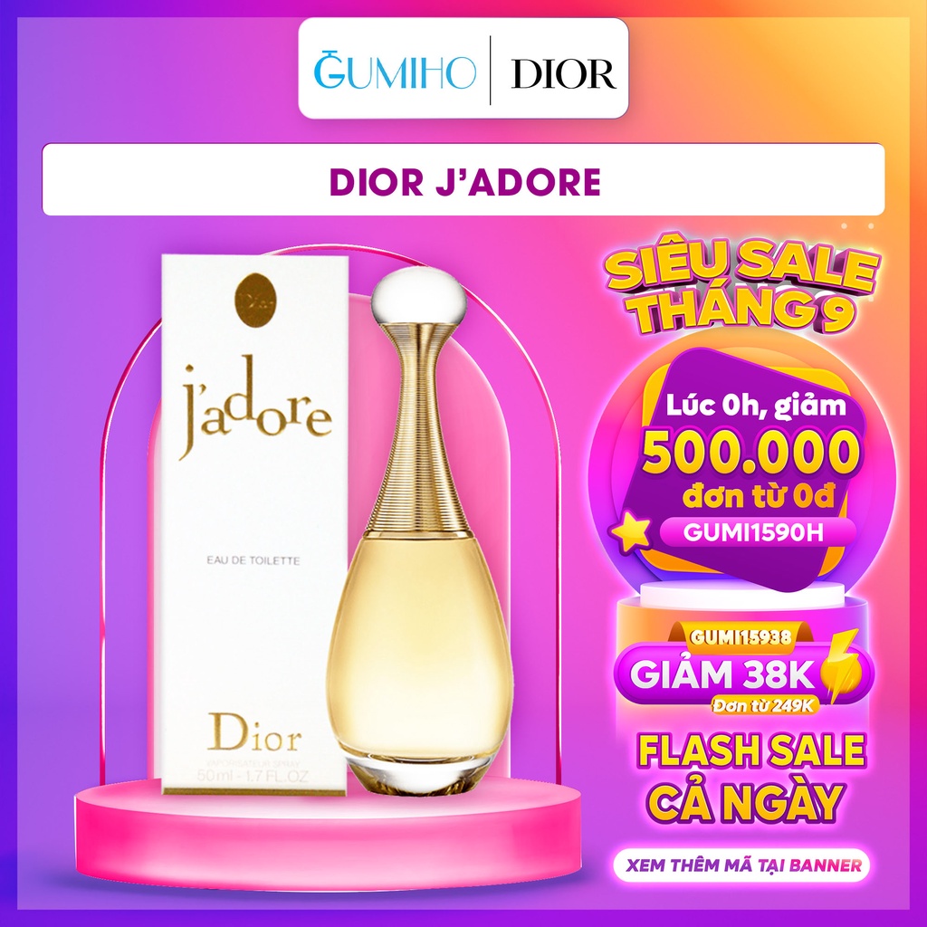 Nước hoa nữ Dior Jadore - Hương thơm Quý phái, Nữ tính, Sang trọng - Gumihoperfume