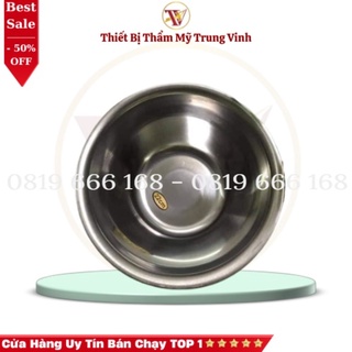 Bát inox rửa mặt dùng trong spa, size 22cm
