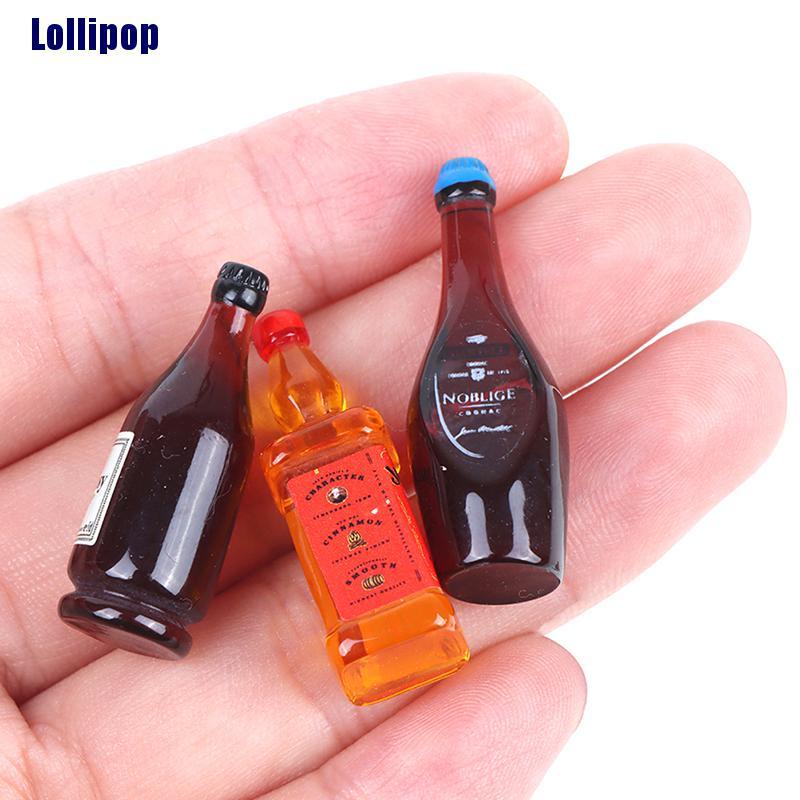 10 Chai nước thu nhỏ tỷ lệ 1/12 trang trí nhà búp bê