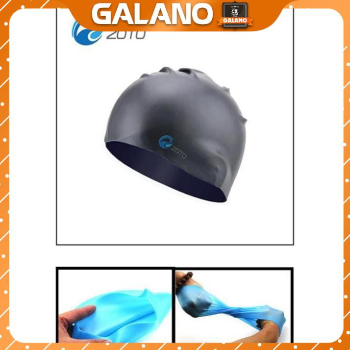 Nón bơi silicon cho người lớn GALANO Zoto unisex trùm kín đầu chống nước bơi lội an toàn SS-001159