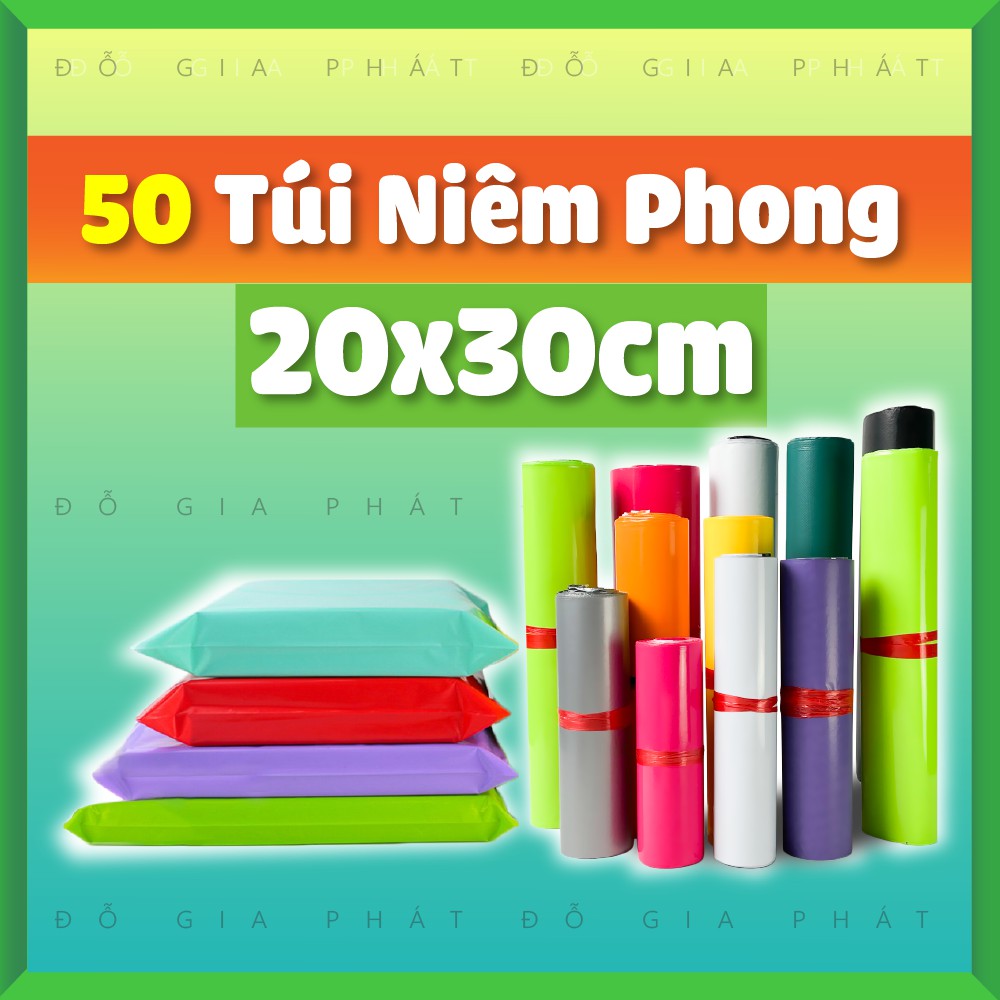 [20x30cm] 50 Túi Gói Hàng, Niêm Phong, Đóng Hàng, Bao Bì Gói Hàng Tự Dính GHN