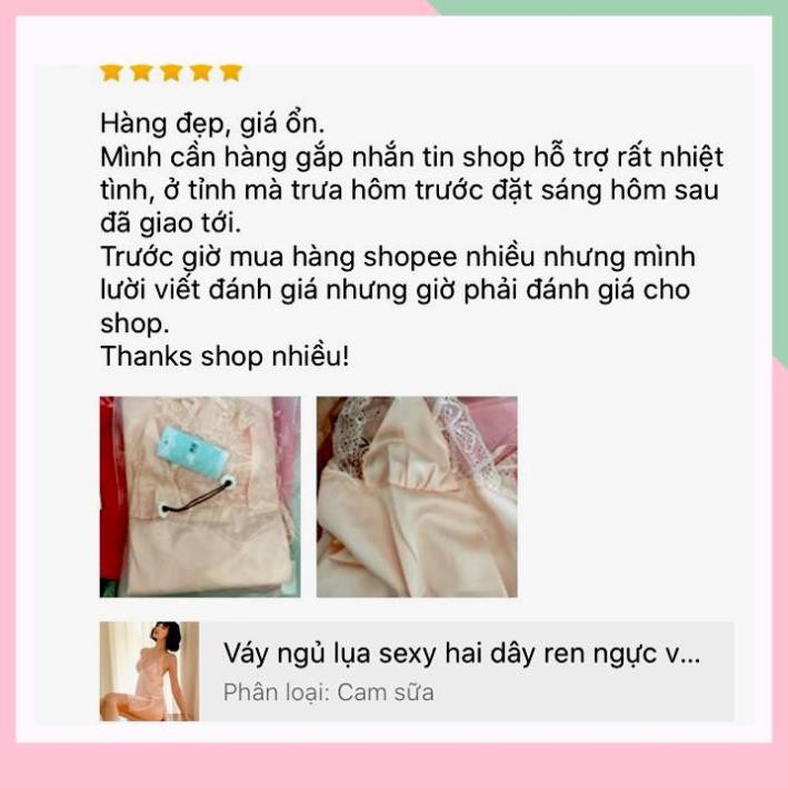 Váy ngủ lụa sexy hai dây ren ngực vạt xẻ tà gợi cảm với màu đen huyền bí A | BigBuy360 - bigbuy360.vn