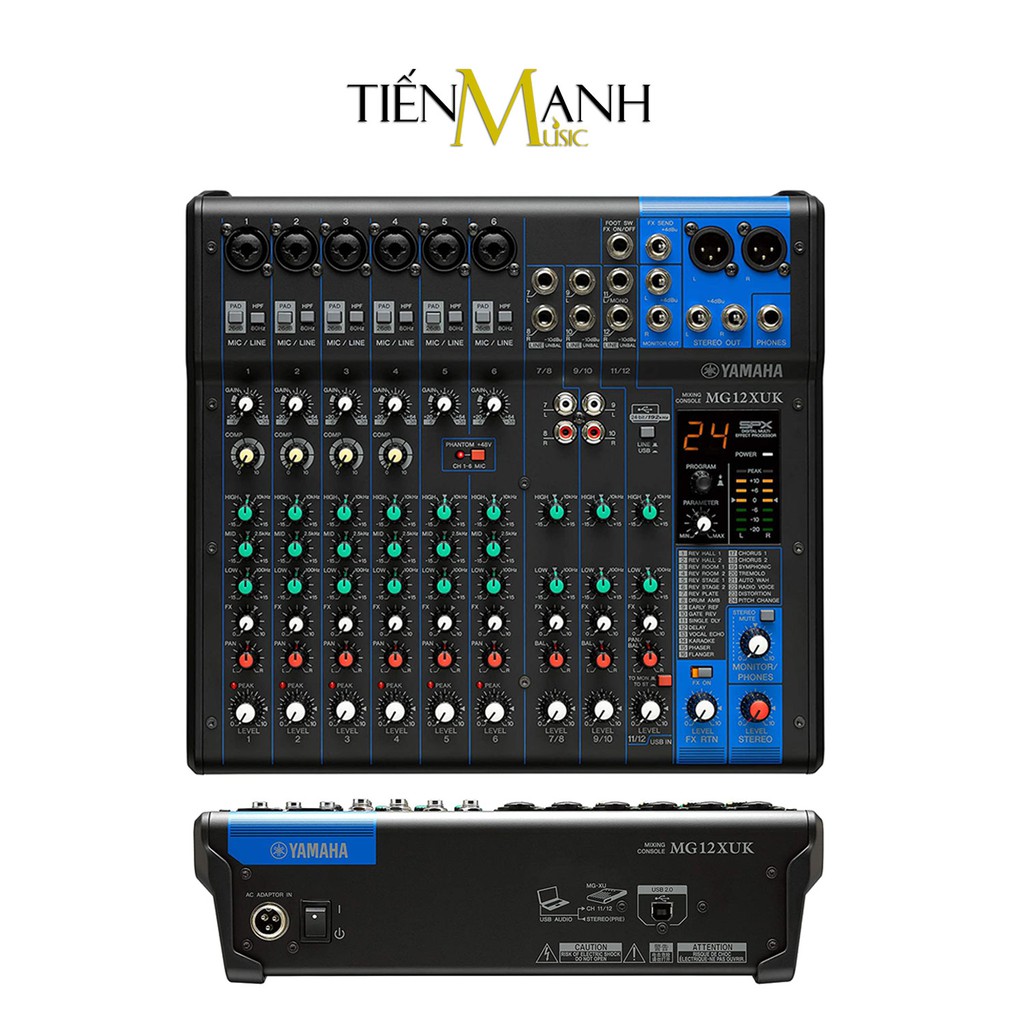 [Chính Hãng] Yamaha MG12XUK Soundcard kiêm Bàn Trộn Mixer Interface Stereo Mixing Console Phòng Thu Studio Mix MG12