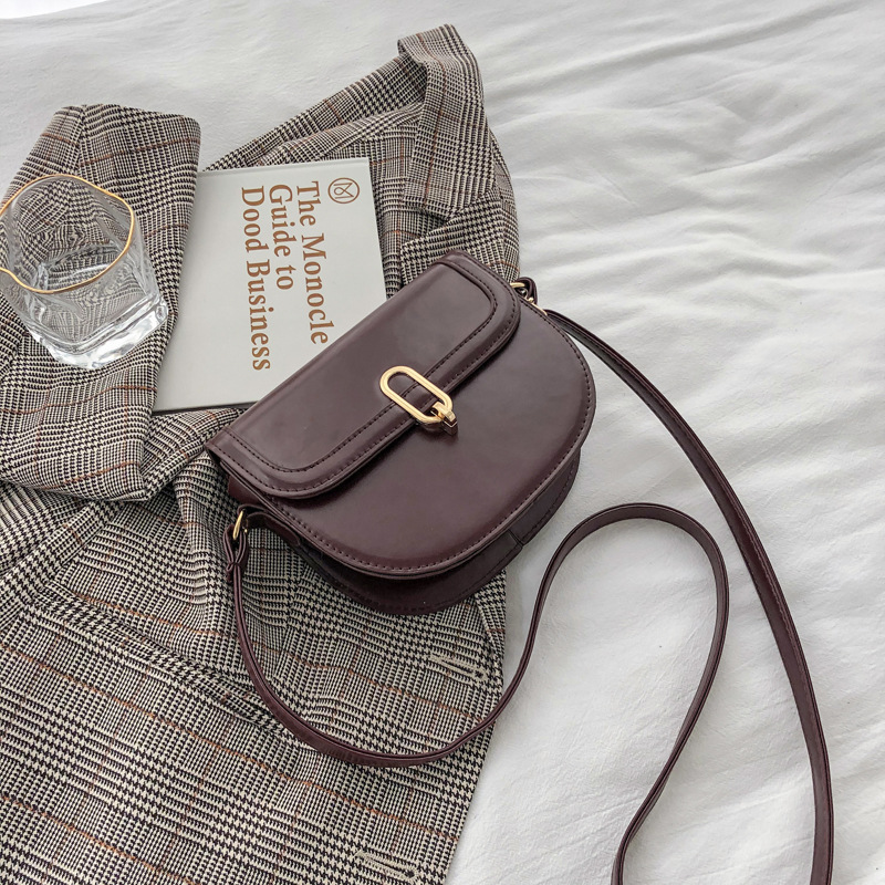 Túi đeo vai IELGY màu trơn thiết kế đơn giản dáng vuông nhỏ thời trang cá tính cho nữ