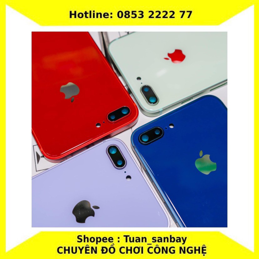 VỎ VUÔNG THAY THẾ CHO IPHONE 7PLUS ĐỘ LÊN 8PLUS CẠNH VIỀN LƯNG KÍNH SANG TRỌNG