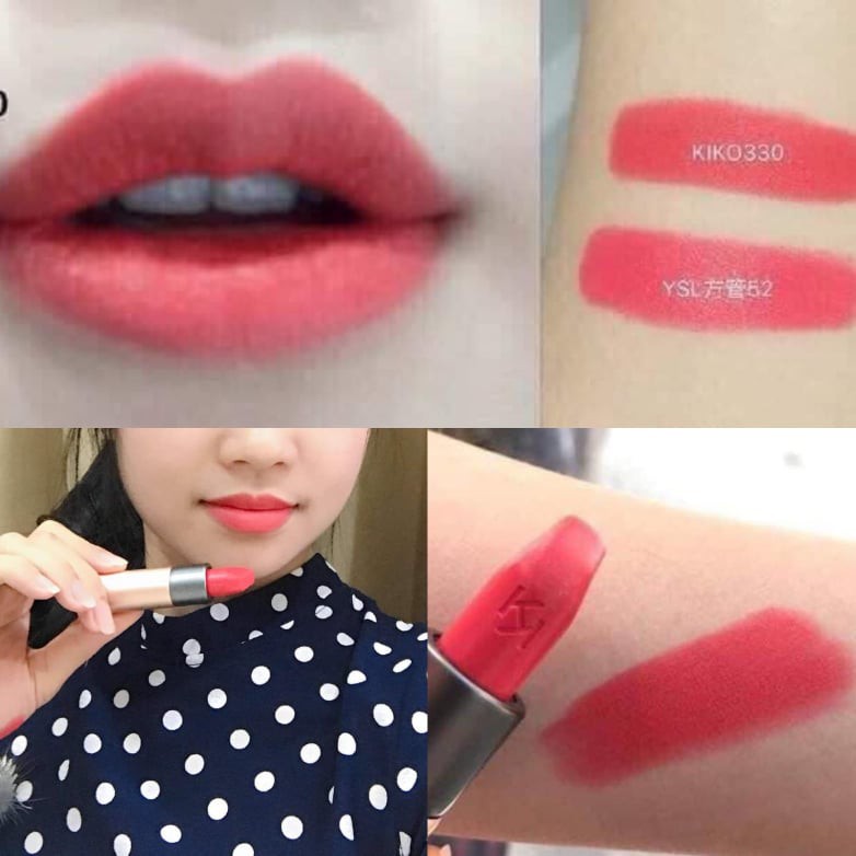 Son Kiko Velvet Passion Matte lì matte mướt môi, màu lên lì đẹp và packing siêu sang chảnh