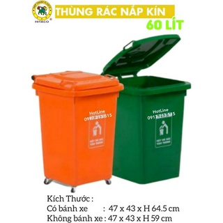 🌱 thùng rác công cộng 60 lít 🌱 cty nhựa hiệp thành