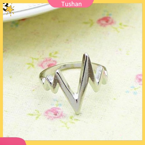 Nhẫn hình mũi tên zigzag bằng hợp kim thời trang unisex