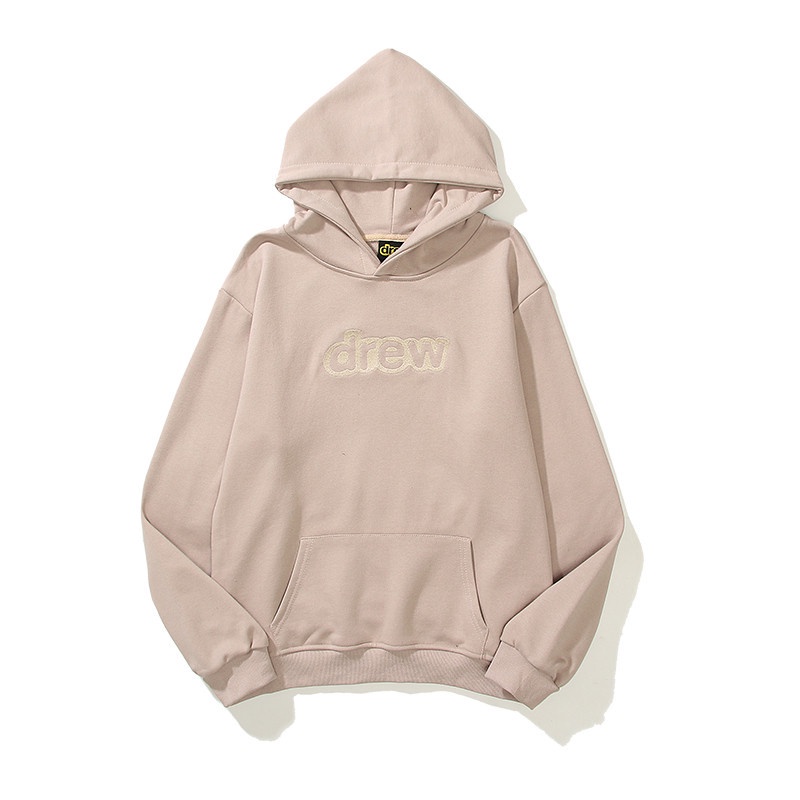 Áo Hoodie Cotton Plus Size Thêu Chữ DREW Cho Nam Nữ