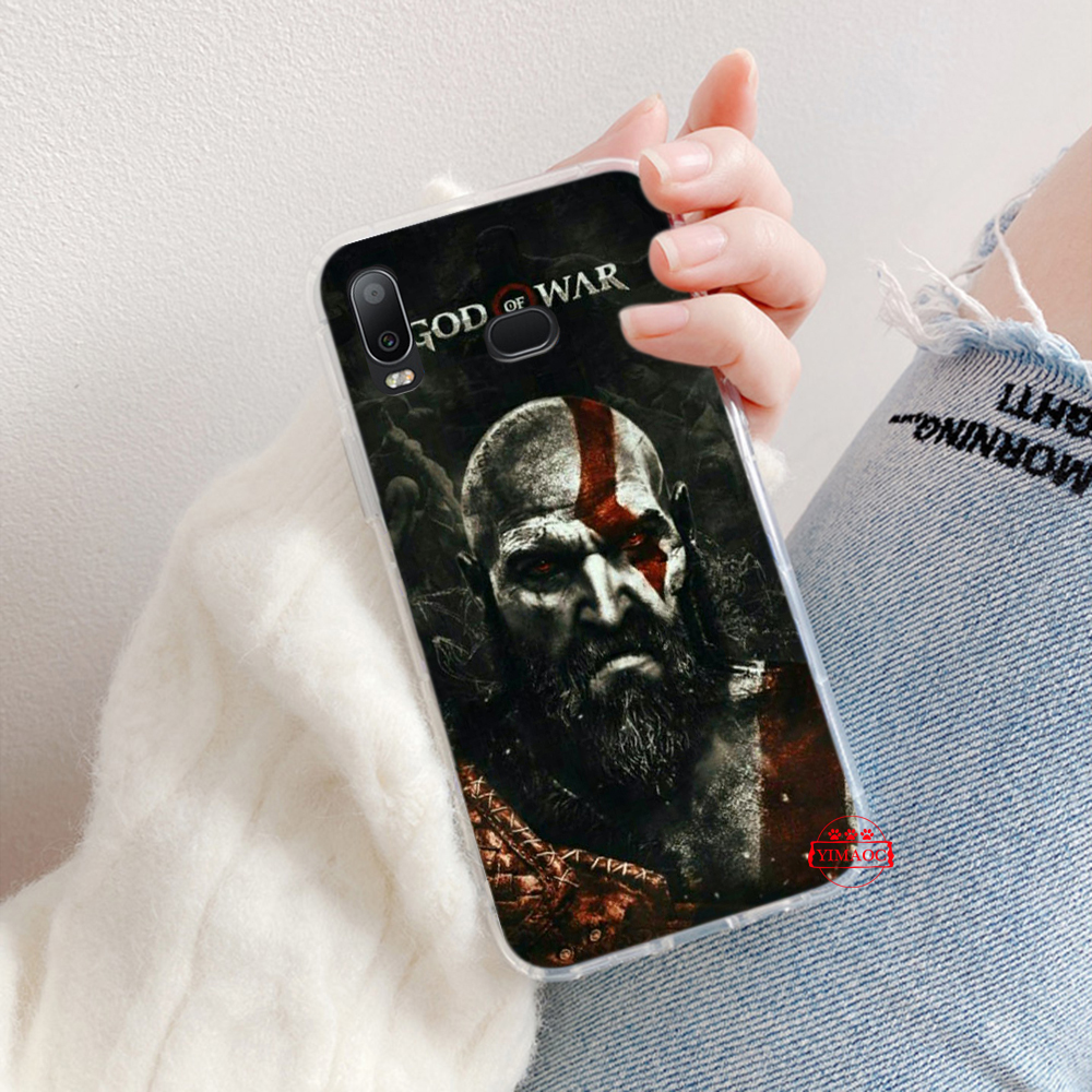 Samsung A01 EU A10 A10S A11 A20 A30 A20s A21S A30S A50 A50S Transparent soft Case 184C Kratos God Of War 4