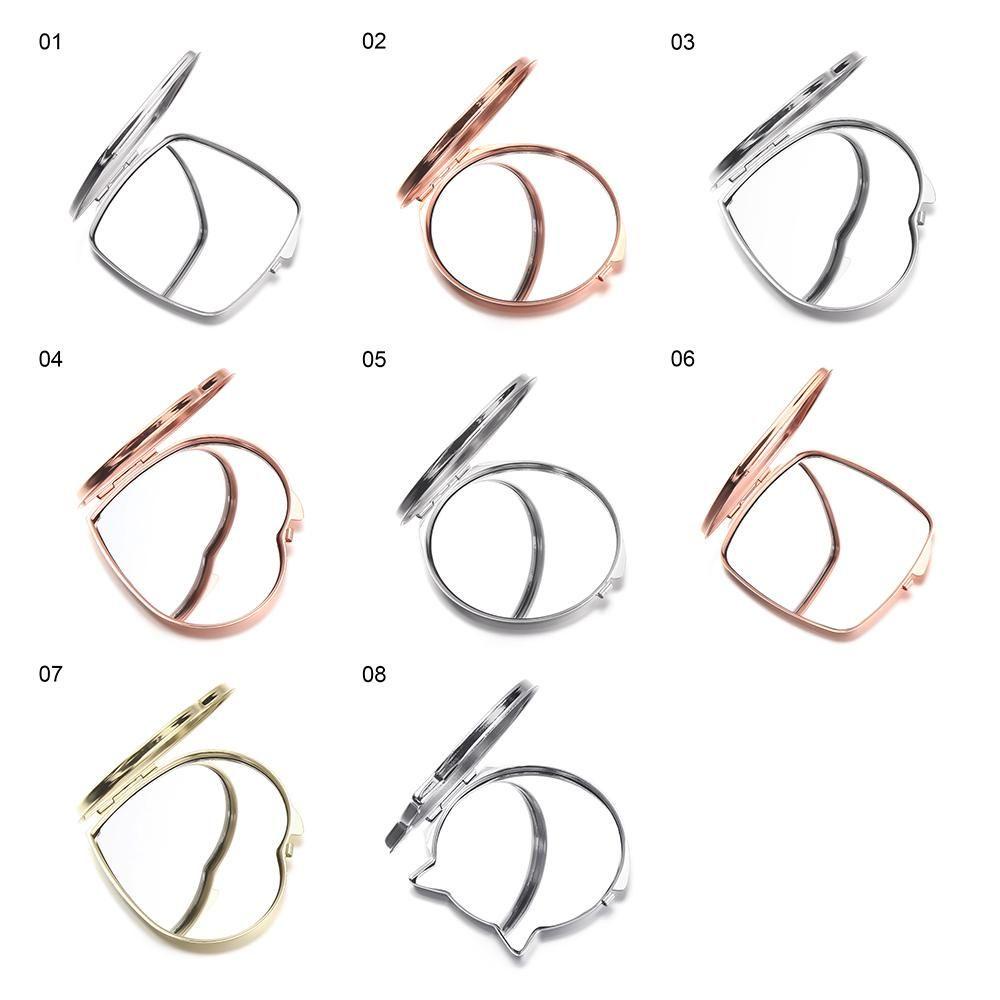 Gương Trang Điểm Mini Bằng Kim Loại Họa Tiết Hoa Hồng Thời Trang Cho Nữ