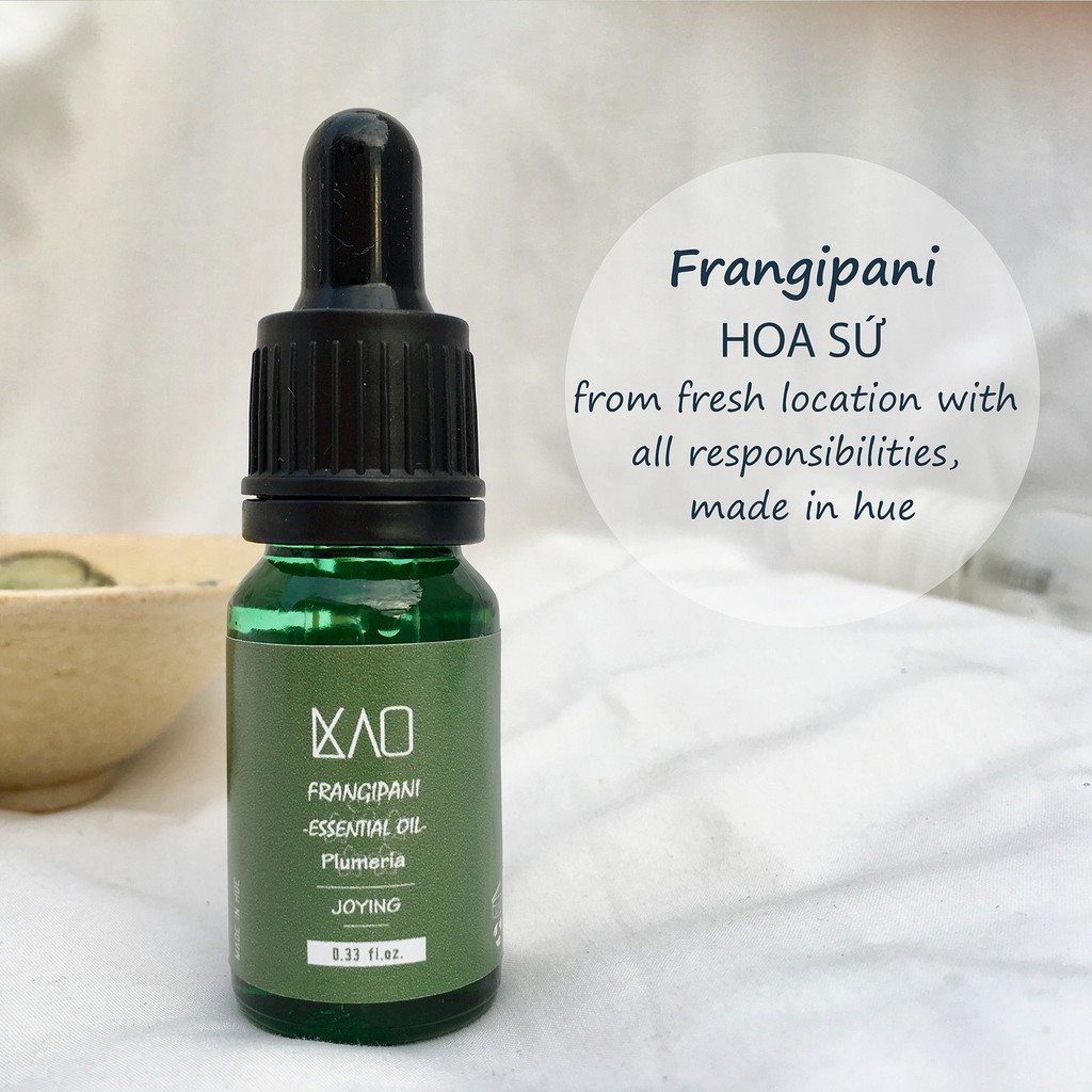 Tinh dầu HOA SỨ - bộ 3 sản phẩm tinh dầu xông, đốt, xịt (Made in Hue) - Frangipani Essential Oil - 100% PURITY