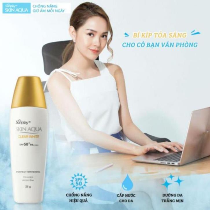 Kem chống nắng Sunplay Skin aqua Clear White dưỡng trắng da