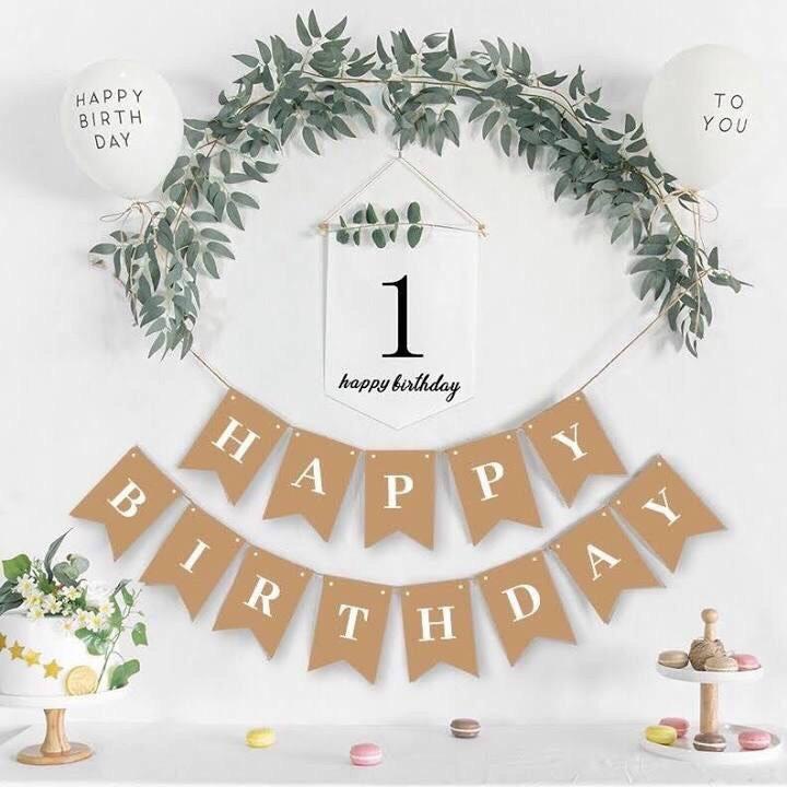 [Ảnh thật] Set trang trí sinh nhật phong cách Hàn Quốc xinh xắn dễ thương TẶNG KÈM bơm bóng, keo dán tùy combo